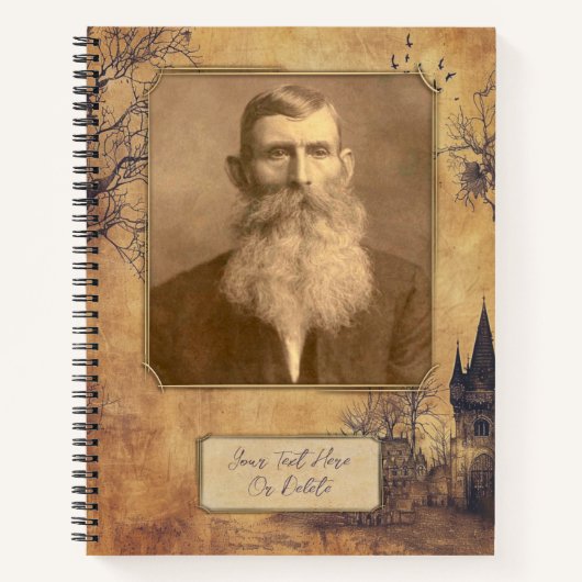 Carnet Vintage à l'ancienne / Modèle de journal (Devant)