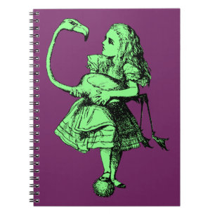 Carnet Vintage Alice au Flamant rose Wonderland