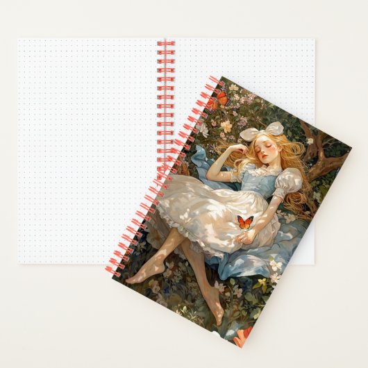 Carnet Vintage Alice rêve de Wonderland (À l'intérieur)