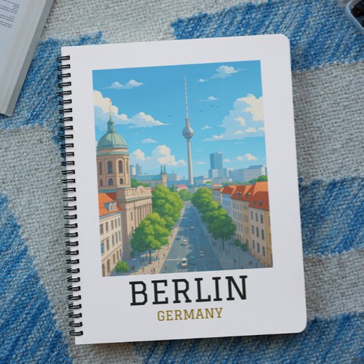 Carnet Vintage Berlin Skyline TV Tower Skyline View