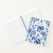 Carnet Vintage Blue Floral Rose Pattern (Intérieur)