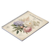 Carnet Vintage Botanical Flower Market Poster | Elegant F (Côté gauche)