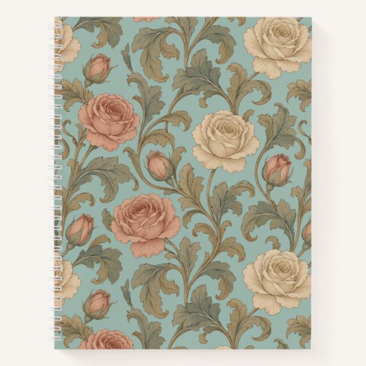 Carnet Vintage Botanical Roses (Devant)