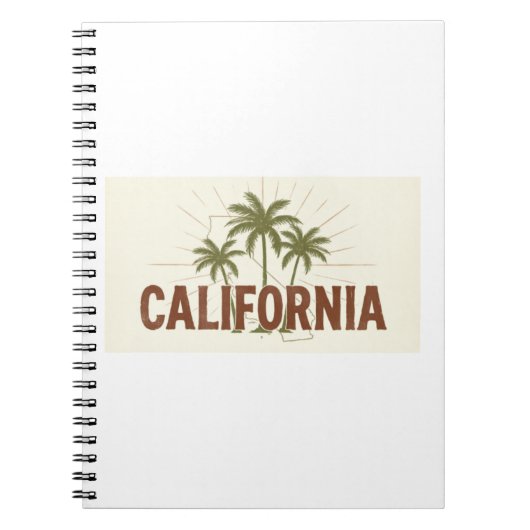 Carnet Vintage California Sweatshirt | Retro Palm Tree St (Devant)