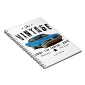 Carnet Vintage Car Company Blue GTO (Côté Droit)