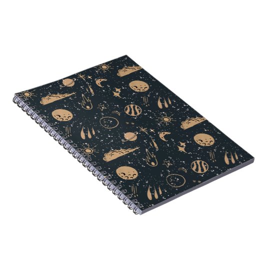 Carnet Vintage Celestial Space Pattern (Côté Droit)