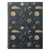 Carnet Vintage Celestial Space Pattern (Devant)