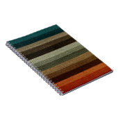 Carnet Vintage Chaud Automne Motif rayé, Tons Terre (Côté Droit)