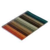 Carnet Vintage Chaud Automne Motif rayé, Tons Terre (Côté gauche)