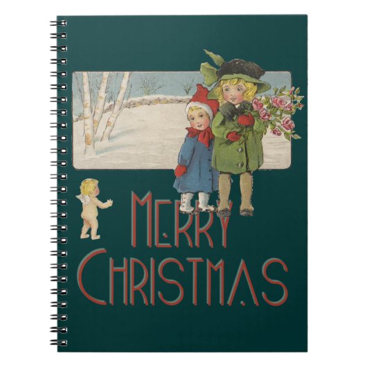 Carnet Vintage Christmas Children and Cherub (Devant)