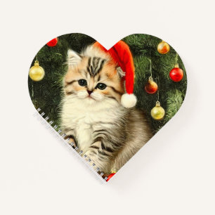Carnet Vintage Christmas Kitten