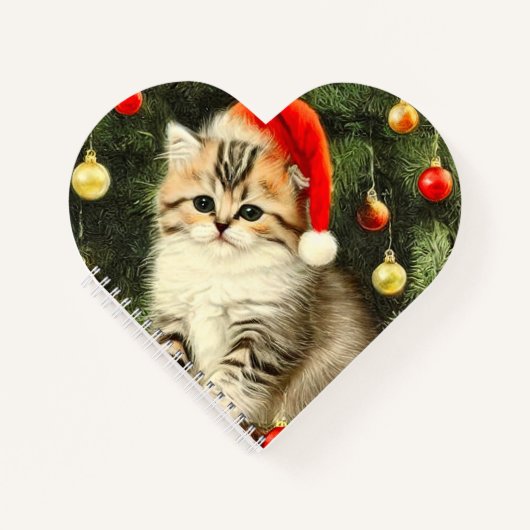 Carnet Vintage Christmas Kitten (Devant)