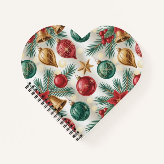 Carnet Vintage Christmas Ornaments and Pine  (Devant)