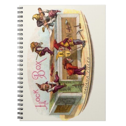 Carnet Vintage Cigar Box Gnomes (Devant)