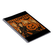 Carnet Vintage, classique sorcière d'Halloween, fantôme & (Côté Droit)