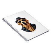 Carnet Vintage Cool Golden Retriever Dog in Sunglasses an (Côté Droit)