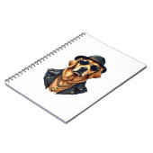 Carnet Vintage Cool Golden Retriever Dog in Sunglasses an (Côté gauche)