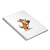 Carnet Vintage Corgi Football Dog Illustration Retro Spor (Côté Droit)