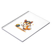 Carnet Vintage Corgi Volleyball Dog Vector Illustration S (Côté gauche)