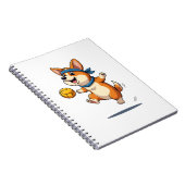 Carnet Vintage Corgi Volleyball Illustration Cute Dog Ath (Côté Droit)