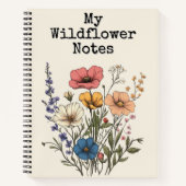 Carnet Vintage Cottagecore Wildflower Illustration (Devant)