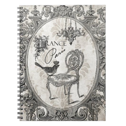 carnet vintage de chaise en français (Devant)