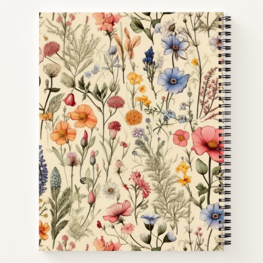 Carnet vintage de composition botanique (Dos)