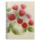 Carnet vintage de framboises (Devant)