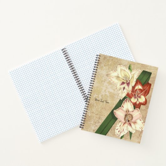 Carnet vintage de Gladioli (Intérieur)
