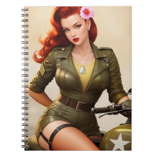Carnet vintage de moto militaire