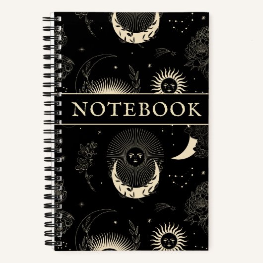 Carnet Vintage de spirale de Sun Moon (Recto)