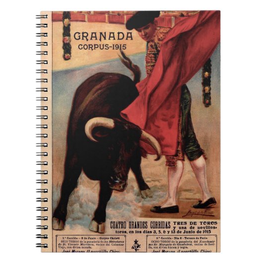 Carnet vintage de tauromachie (Devant)