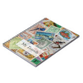 Carnet vintage de voyage de timbres d'île (Côté gauche)