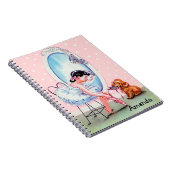 Carnet vintage d'image de ballerine (Côté Droit)