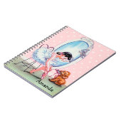 Carnet vintage d'image de ballerine (Côté gauche)