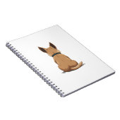 Carnet Vintage Dog Back View Illustration with Big Ears P (Côté Droit)