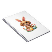 Carnet Vintage Easter Bunny Dog Cute Puppy Illustration w (Côté Droit)