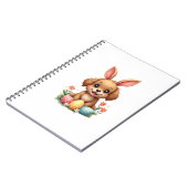 Carnet Vintage Easter Bunny Dog Cute Puppy Illustration w (Côté gauche)
