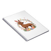 Carnet Vintage Easter Dachshund Bunny Dog with Floral Egg (Côté Droit)