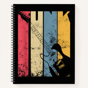 Carnet Vintage Electric Guitar Funk Musique amant cadeaux