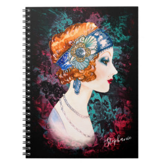Carnet Vintage Elegant Jolie Fille Noire