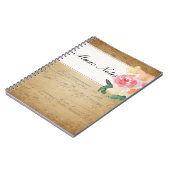 Carnet vintage fait sur commande de musique de (Côté gauche)