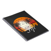 Carnet Vintage Fiji Palm Trees Summer Beach (Côté Droit)