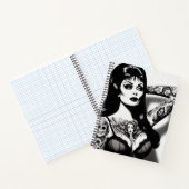 Carnet Vintage fille Goth tatouée (Intérieur)