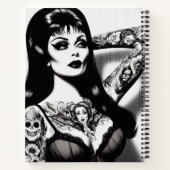 Carnet Vintage fille Goth tatouée (Dos)