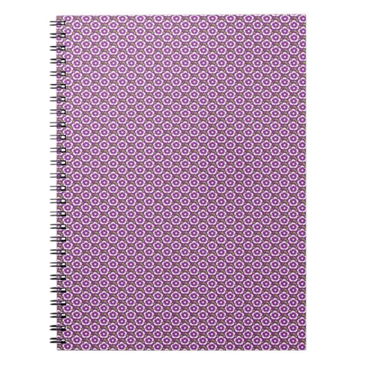 Carnet Vintage fleuri violet Dianthus Barbatus motif (Devant)