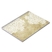 Carnet Vintage floral blanc (Côté gauche)