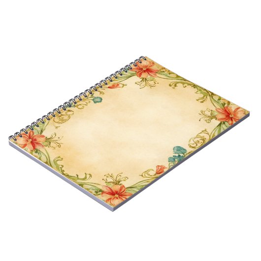 Carnet Vintage Floral Frame (Côté gauche)