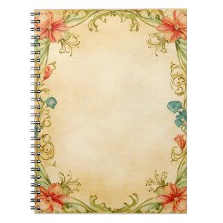 Carnet Vintage Floral Frame