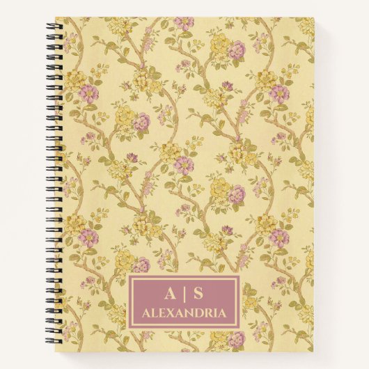 Carnet Vintage Floral Print (Devant)